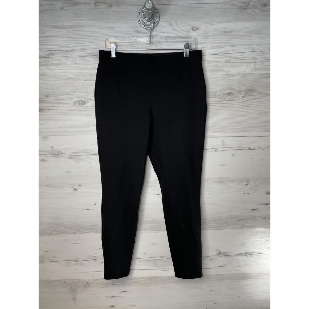 Talbots Pants‎ Womens 12 Black Slim Ankle Pull On Stretch Work Office Career
